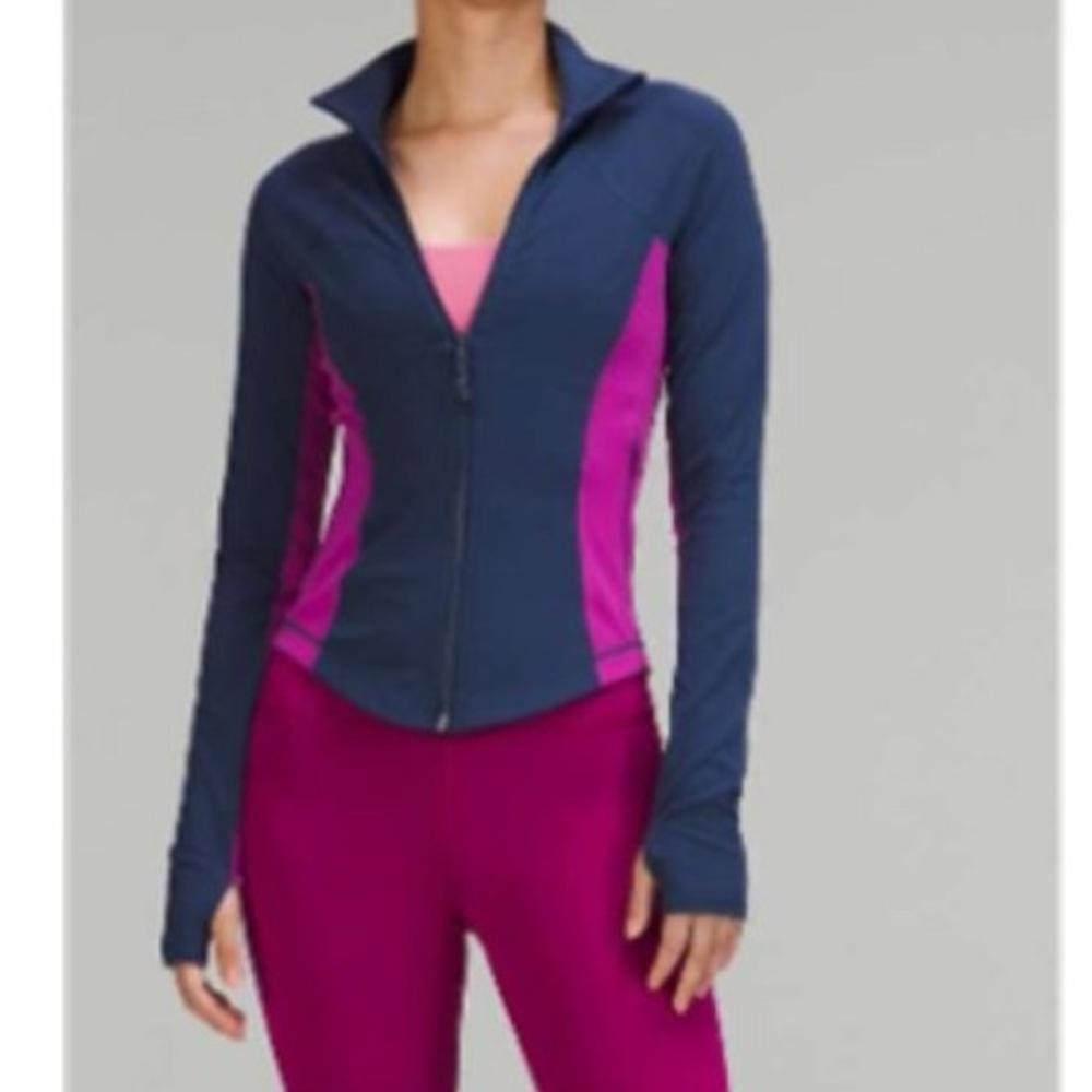 Lululemon Throwback Shape Jacket Mineral Blue/Vivid Plum